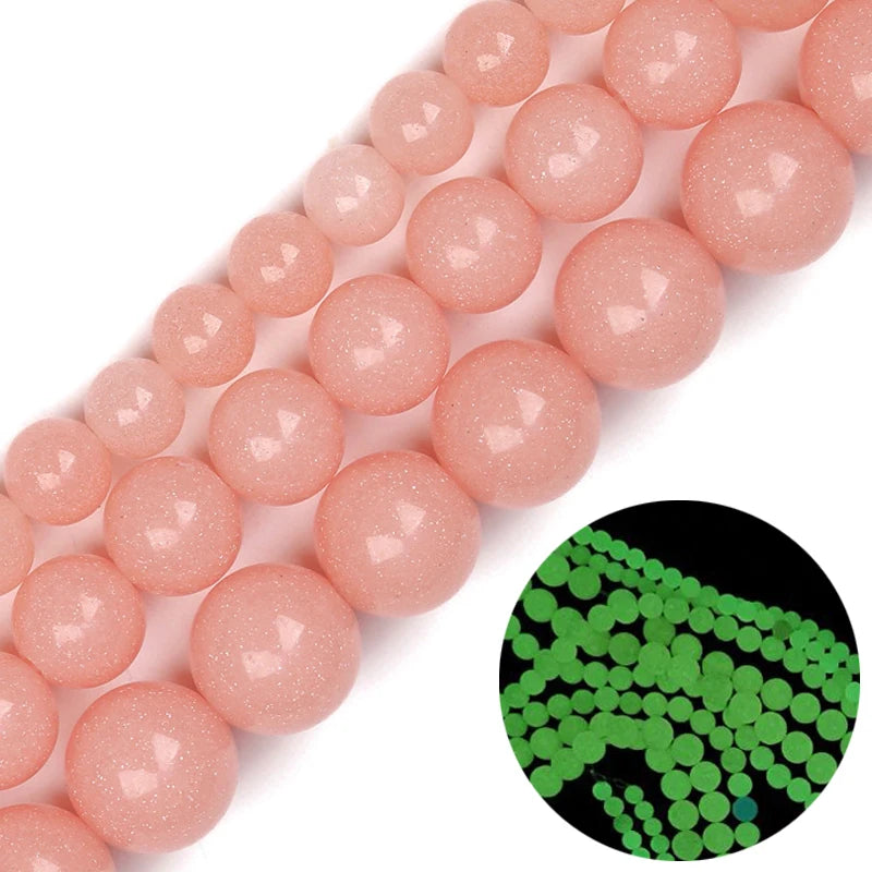 Atreus Luminous Round Stone Beads DIY Bracelet 6/8/10mm