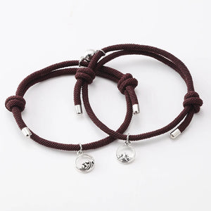 Couples Bracelets Red Rope Weaving Magnetic Attract Long-Distance Love Jewelry