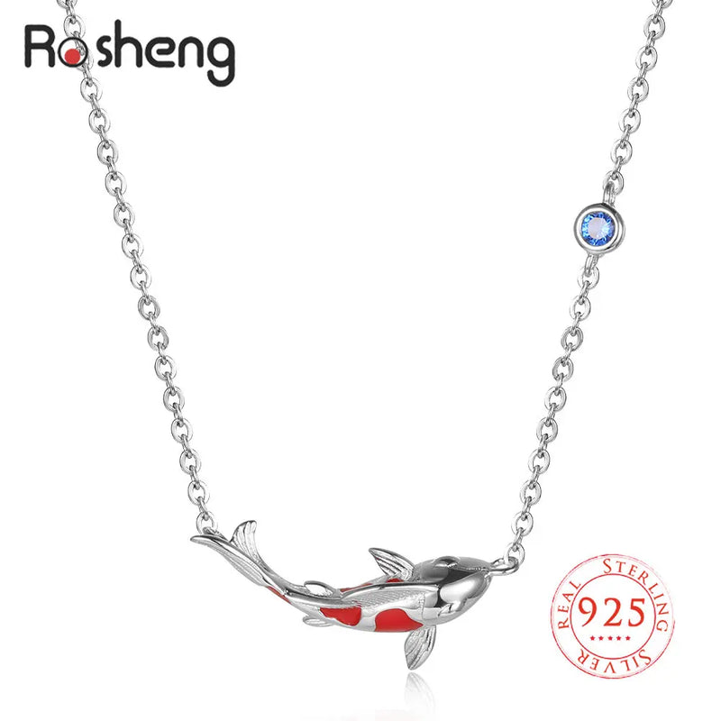 Carp Shape Animal Element Necklace for Wedding