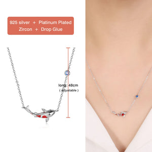 Carp Shape Animal Element Necklace for Wedding