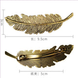 Alloy Feather Shape Hair Jewelry for Women Anniversary Gift