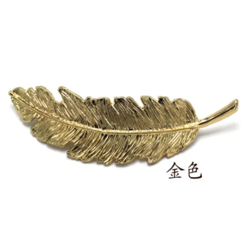 Alloy Feather Shape Hair Jewelry for Women Anniversary Gift