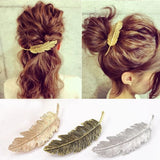 Alloy Feather Shape Hair Jewelry for Women Anniversary Gift