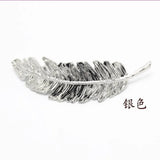 Alloy Feather Shape Hair Jewelry for Women Anniversary Gift