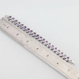 Purple Zircon Silver Bracelet Health Jewelry for Women