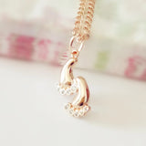 Cubic Zircon Feet Shape Necklaces & Pendants 585 Jewelry