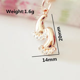 Cubic Zircon Feet Shape Necklaces & Pendants 585 Jewelry