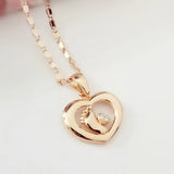 Cubic Zircon Feet Shape Necklaces & Pendants 585 Jewelry