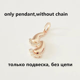 Cubic Zircon Feet Shape Necklaces & Pendants 585 Jewelry