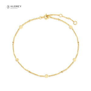 Audrey Dainty Waterproof Jewelry 14k Plated Anklet