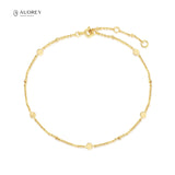 Audrey Dainty Waterproof Jewelry 14k Plated Anklet