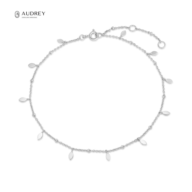 Audrey Beach Foot Decoration Chain Anklet Set 925 Silver Anklet