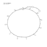 Audrey Beach Foot Decoration Chain Anklet Set 925 Silver Anklet
