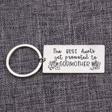 Aunt Godmother Keychain Engraved Gift