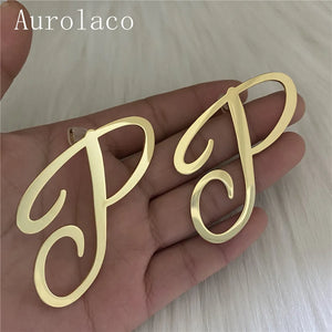 AurolaCo Personalized Stainless Steel Initial Earrings