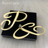 AurolaCo Personalized Stainless Steel Initial Earrings