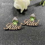 AurolaCo Sweet Zircon Earrings Hook Female Earrings