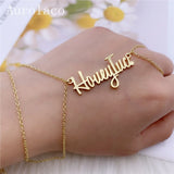 AurolaCo Women's Stainless Steel Name Bracelet