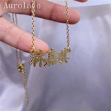 Custom Chinese Name Necklace Personalized Stainless Steel Jewelry Gift