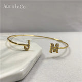 AurolaCo Personalized Name Bracelet with Zircon Letters