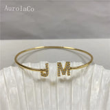 AurolaCo Personalized Name Bracelet with Zircon Letters