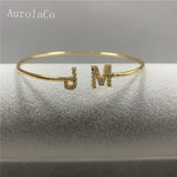 AurolaCo Personalized Name Bracelet with Zircon Letters