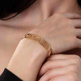 AurolaCo Nameplate Bangle Personalized Bangle Women Men Stainless Steel