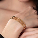 AurolaCo Nameplate Bangle Personalized Bangle Women Men Stainless Steel