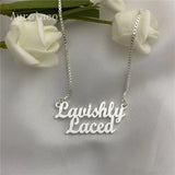 AurolaCo Personalized Two Name Necklace Stainless Steel Choker
