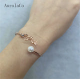 AurolaCo Personalized Arabic Name Bangle Jewelry Gift