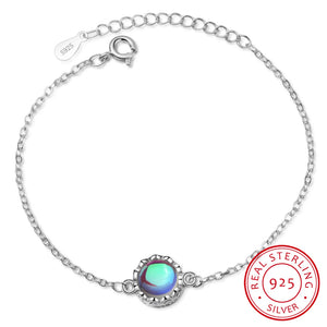 Aurora S925 Silver Crystal Bracelet Dainty Friendship Jewelry