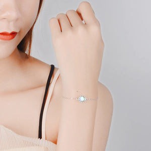 Aurora S925 Silver Crystal Bracelet Dainty Friendship Jewelry