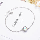 Aurora S925 Silver Crystal Bracelet Dainty Friendship Jewelry