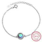 Aurora S925 Silver Crystal Bracelet Dainty Friendship Jewelry