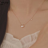 Aurora Water Drop Planet Star Moon Necklace Girl Clavicle Chain