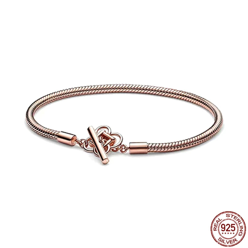 925 Sterling Silver Red Firecracker Bracelet for DIY Jewelry Gift