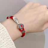 Vintage Ruyi Red Rope Bracelet Couple Jewelry