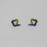 S925 Silver Enamel Clouds Stud Earrings for Women