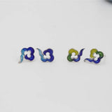S925 Silver Enamel Clouds Stud Earrings for Women
