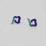 S925 Silver Enamel Clouds Stud Earrings for Women