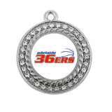 Adelaide 36ers Basketball Charm Silver Plated Crystal Jewelry