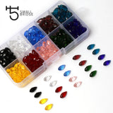 Austrian Briolette Teardrop Crystal Beads Set for Jewelry Making