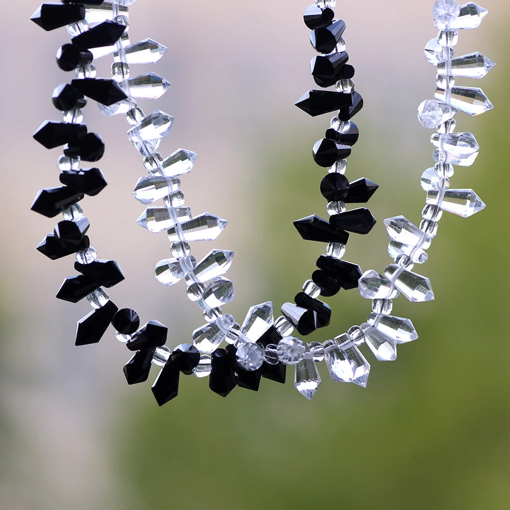 5X10MM Clear Faceted Glass Drop Beads for Jewelry Making