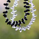 5X10MM Clear Faceted Glass Drop Beads for Jewelry Making