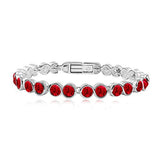 Austrian Crystal Stainless Steel Bangle Silver Stone Bracelet