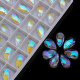Austrian Glass Drop Beads Clear Teardrop Pendants DIY Jewelry Making