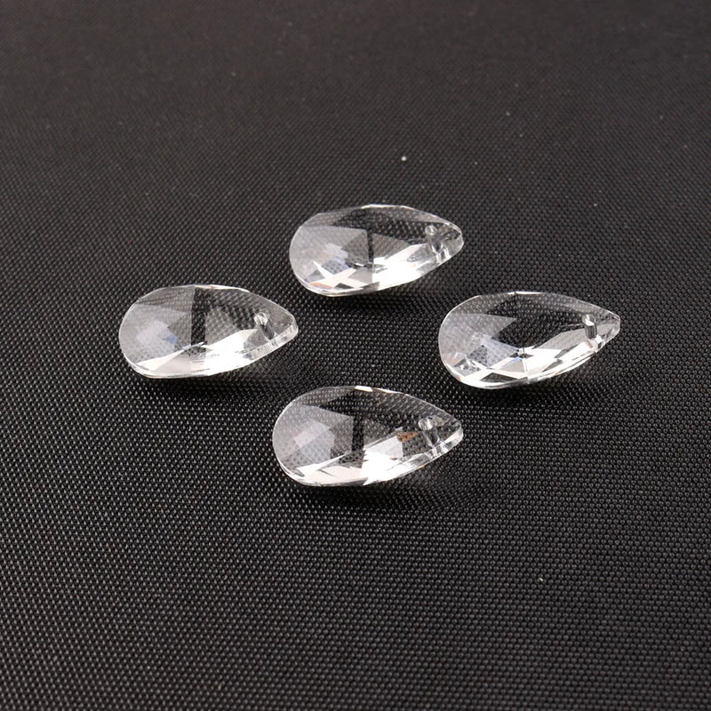 Austrian Glass Drop Beads Clear Teardrop Pendants DIY Jewelry Making