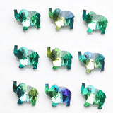 Austrian Glass Heart Bead Star Butterfly Shape Green Crystal Drop Pendant