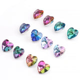 Austrian Glass Heart Crystal Pendant Charms for DIY Jewelry Making