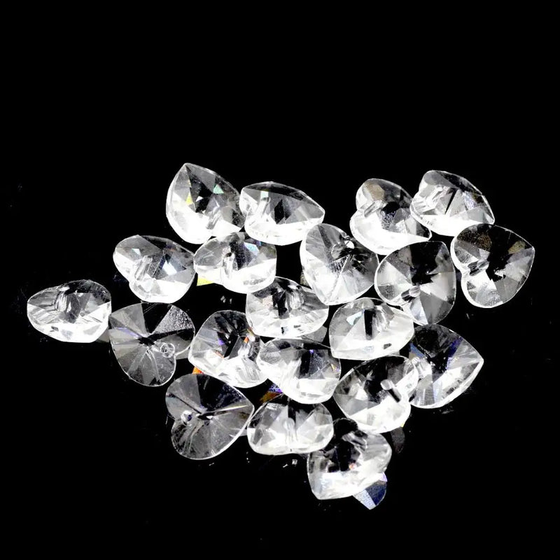 Austrian Glass Heart Crystal Pendant Charms for DIY Jewelry Making